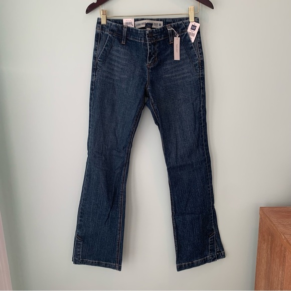 NWT Vintage GAP 2003 Low Rise Boot Cut Stretch Denim Jeans 2 Deadstock - Picture 1 of 8